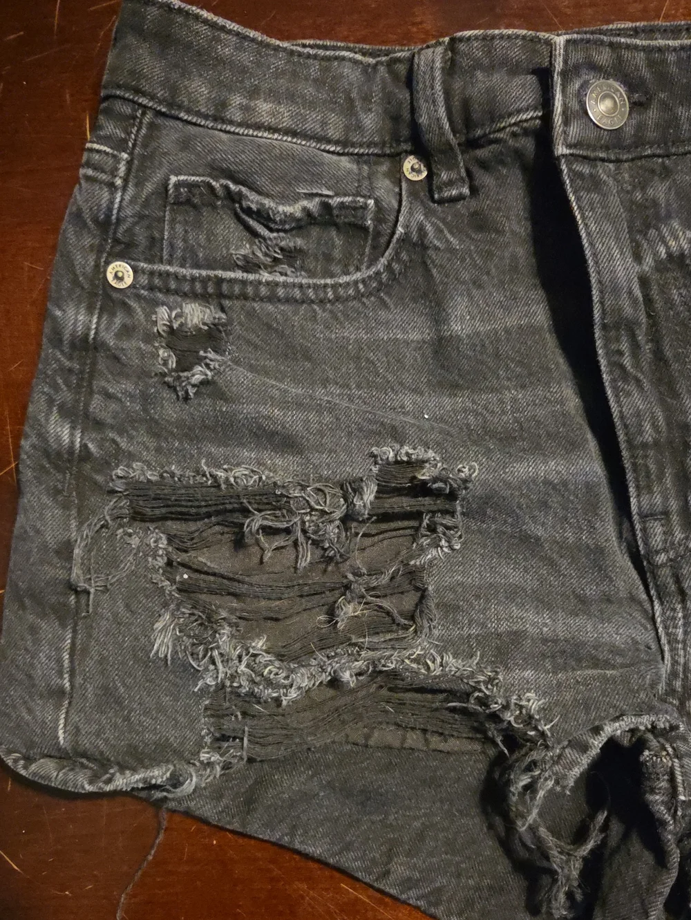 American Eagle Outfitters black distressed